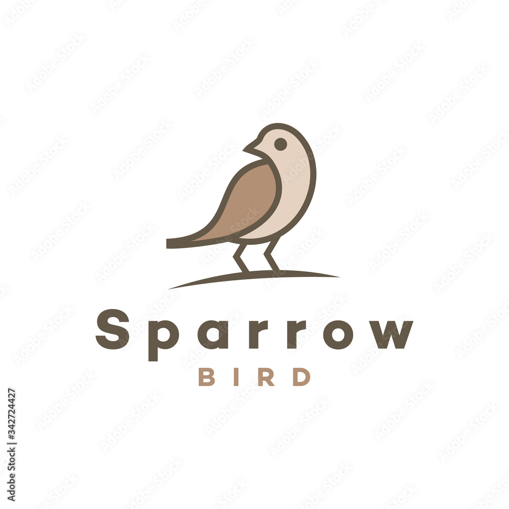 Obraz premium sparrow illustration for company logo design