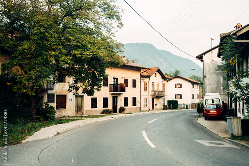 Main road in a mountain village