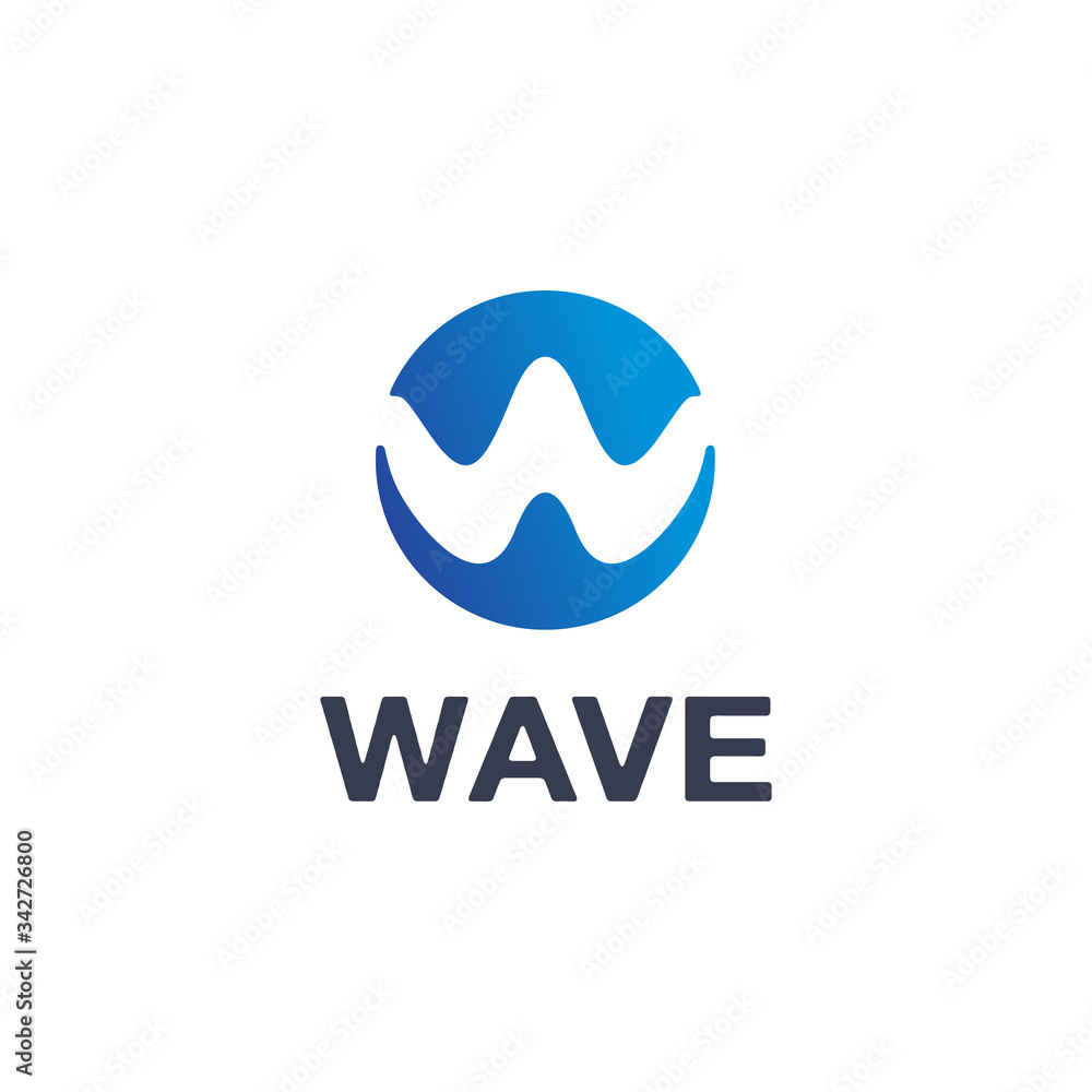 wave with 3d circle object for logo design inspiration wave with 3d circle object for logo design inspiration