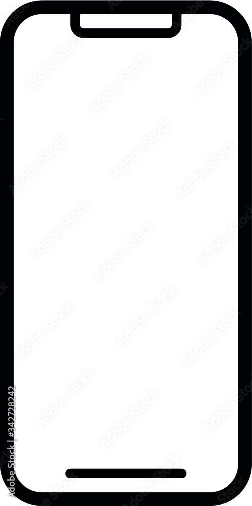 Minimal modern Smartphone Icon, Symbol Vector of Phone Minimal modern Smartphone Icon, Symbol Vector of Phone