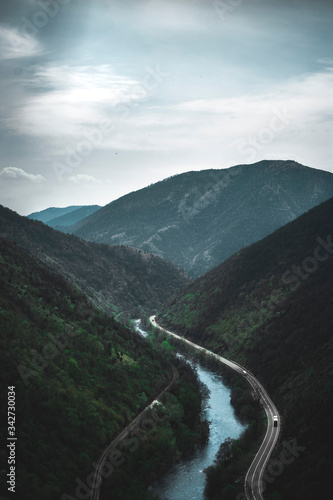Canyon of Ibar river in the central of Serbia.