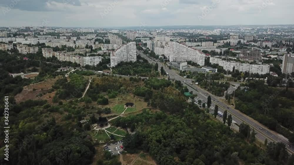 Aerial view of Chisinau city architecture Aerial view of Chisinau city architecture