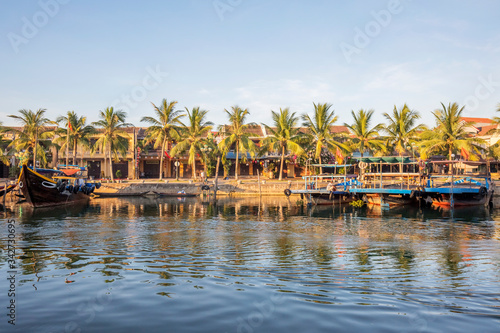 view of Hoi An ancient town, UNESCO world heritage, at Quang Nam province. Vietnam. Hoi An is one of the most popular destinations in Vietnam 