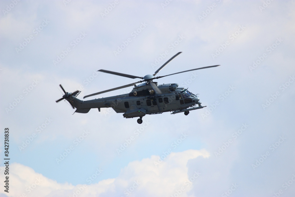 Military helicopter during the flight
Military helicopter during the flight