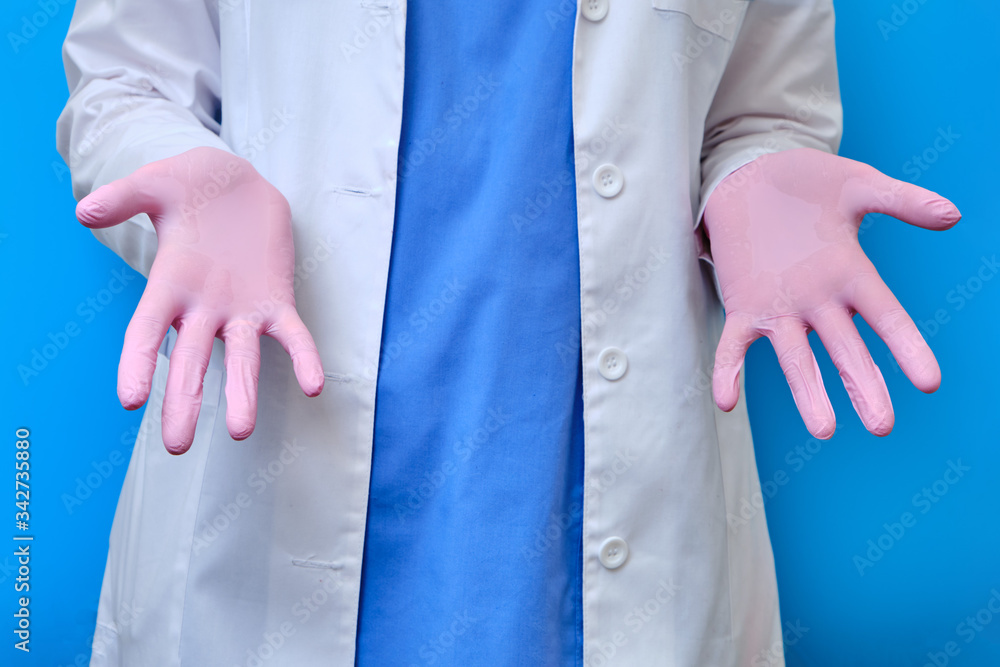 Doctor with a gesture Doctor with a gesture