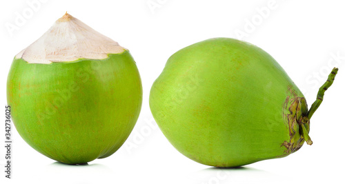 coconut fruit isolated on white background.