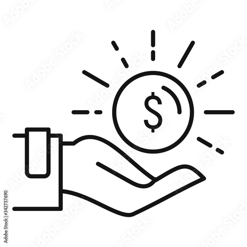 Millionaire keep money icon. Outline millionaire keep money vector icon for web design isolated on white background