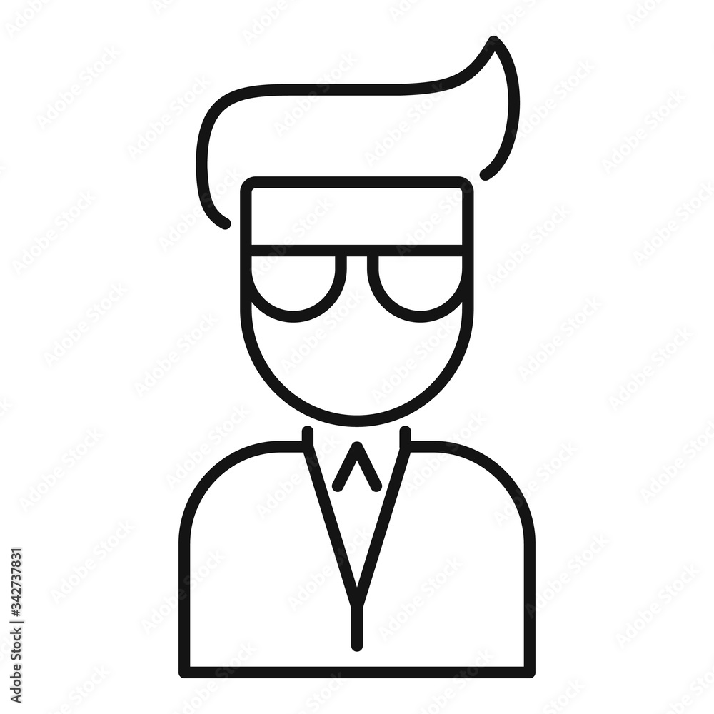 Millionaire avatar icon. Outline millionaire avatar vector icon for web design isolated on white background Millionaire avatar icon. Outline millionaire avatar vector icon for web design isolated on white background