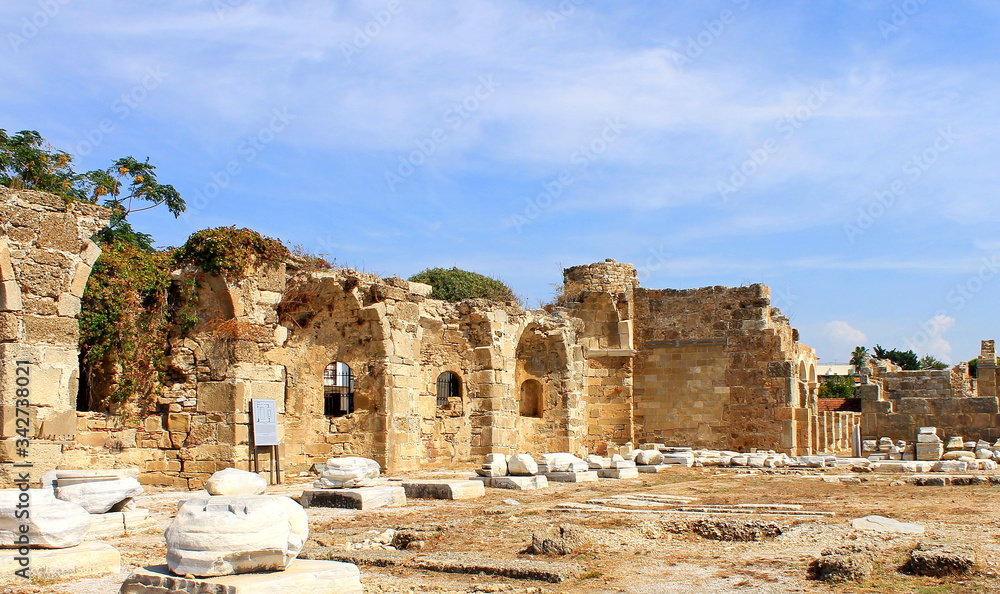South Basilica in Side, Turkey. Architectural monument of the Byzantine era.