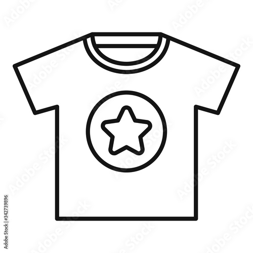 Advertising tshirt icon. Outline advertising tshirt vector icon for web design isolated on white background