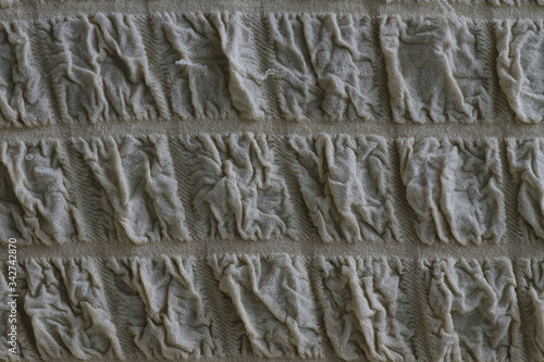 Beige fabric background. Fabric background that can be used in graphic works. Embossed fabric background.