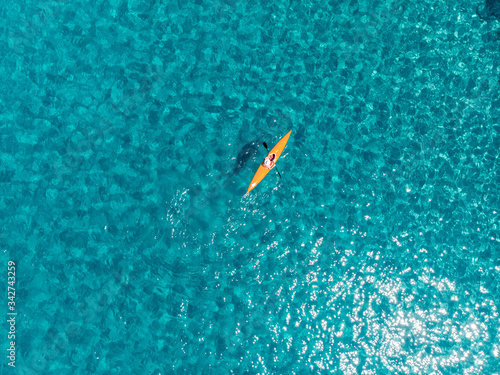 paolina beach on the island of elba by kayak