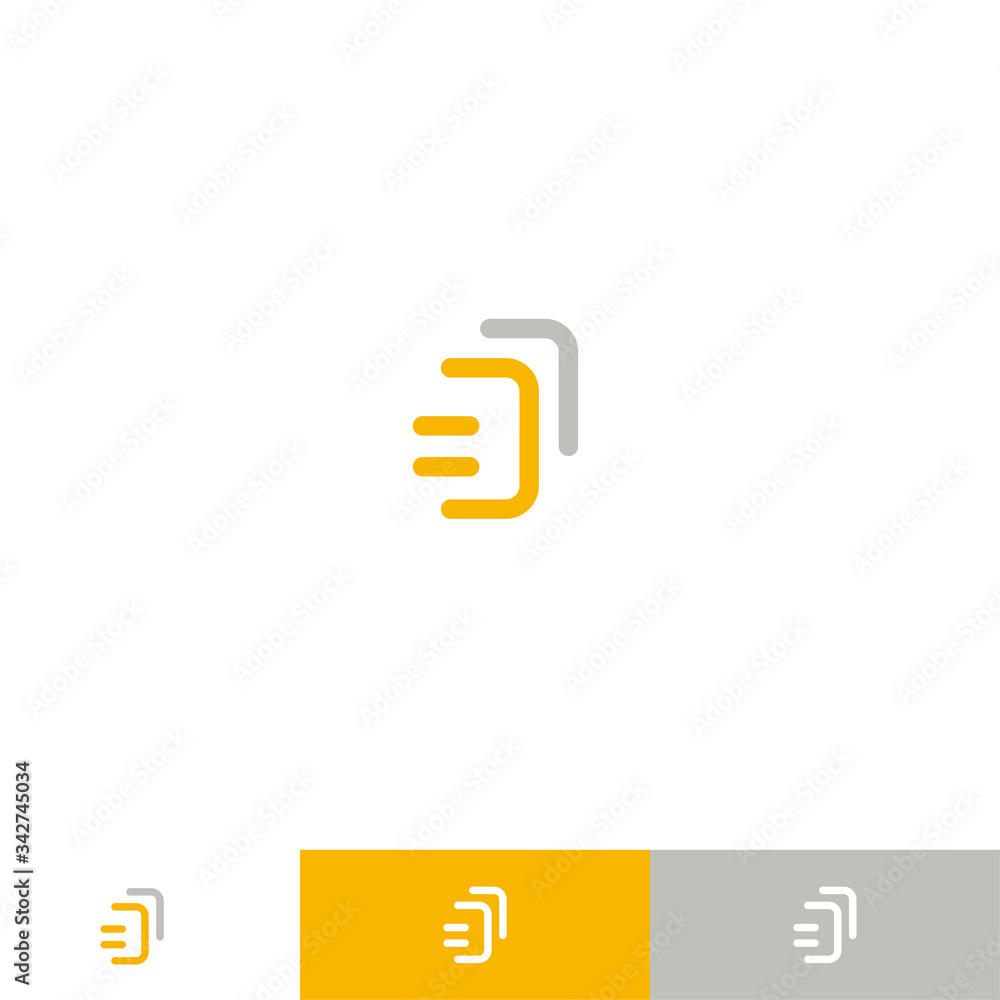 Document app icon design template on white Document app icon design template on white