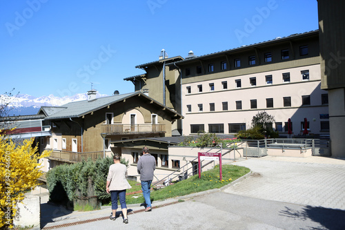 EHPAD. Résidence Le Val Montjoie. Maison de retraite. Alpes françaises. Saint-Gervais-les-Bains. Haute-Savoie. France.