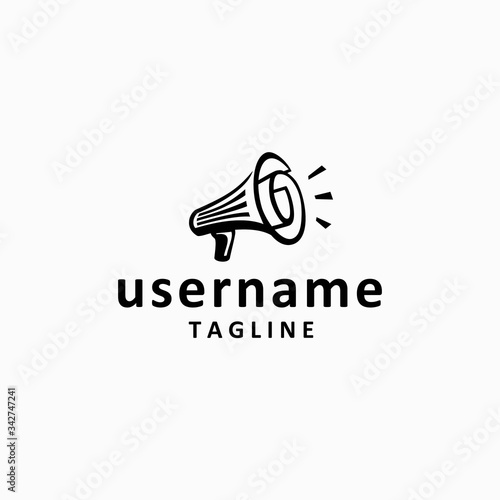 storyteller logo design inspiration . simple speaker logo design template