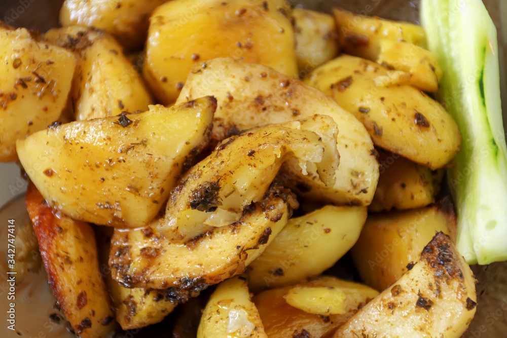 fried potatoes close-up fried potatoes close-up