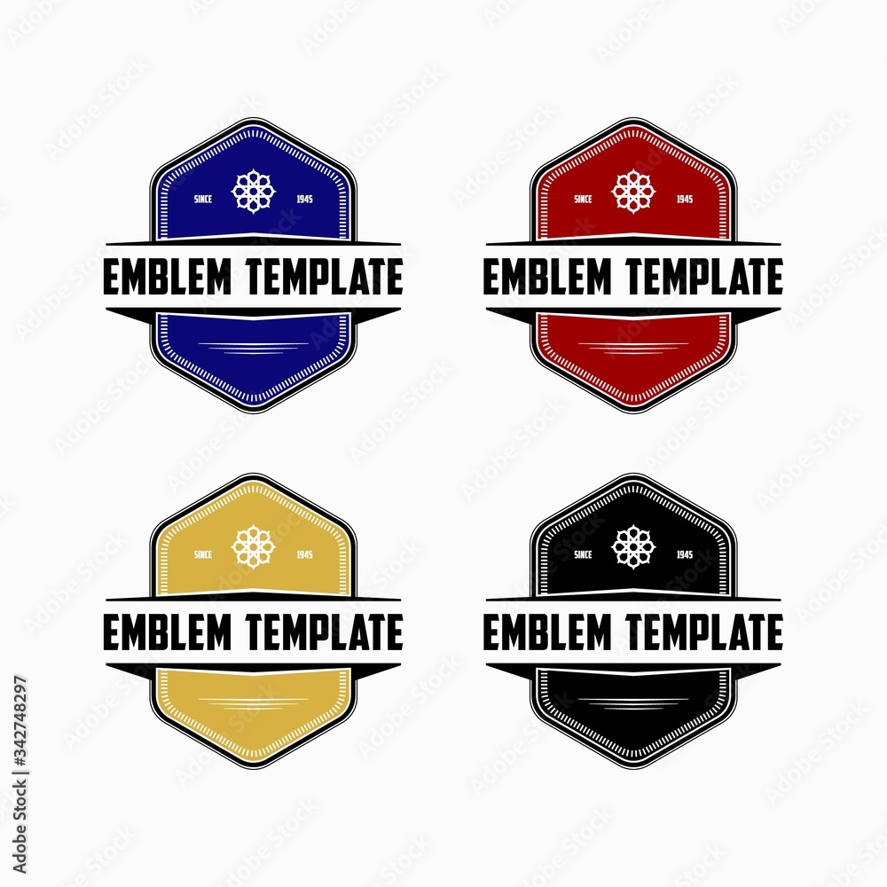 blank emblem vector design template