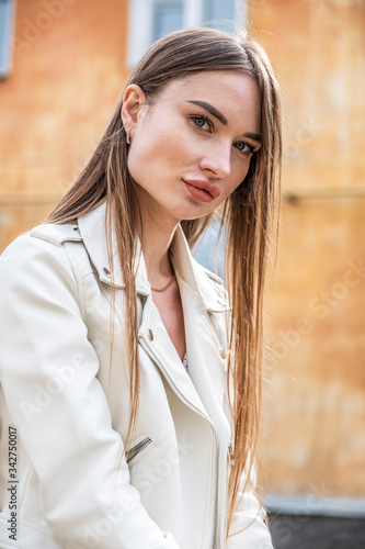 close-up portrait of a brunette