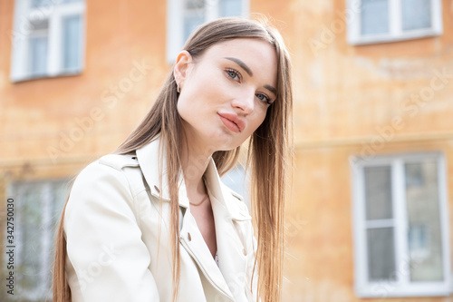 close-up portrait of a brunette