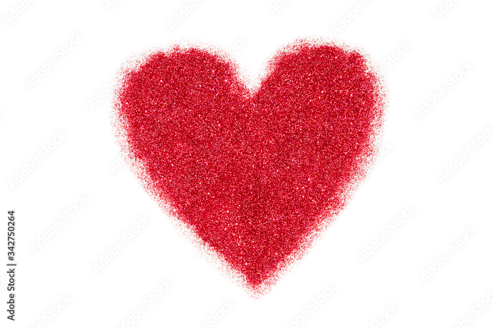 Glitter heart isolated on white Glitter heart isolated on white