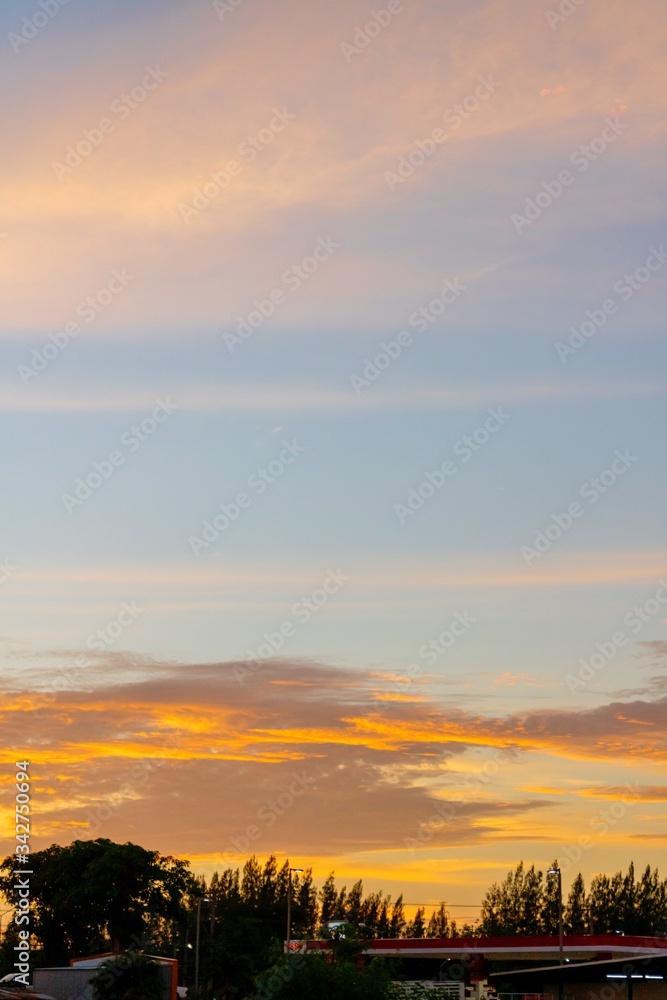 Twilight sky in the evening time