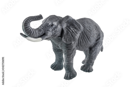 elephant toy isolated on white © annmirren