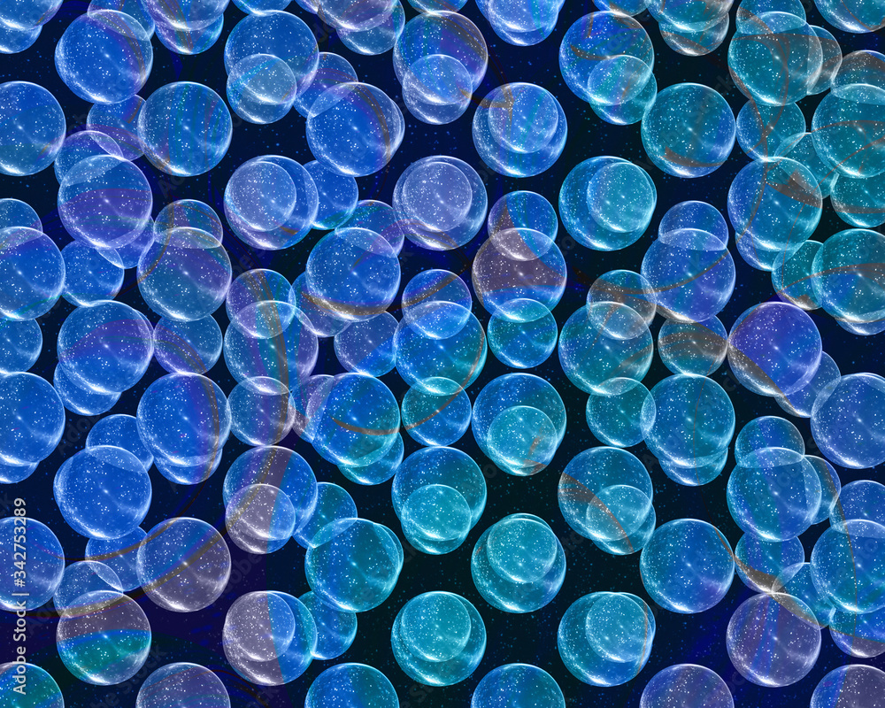 Abstract background from cosmic spheres, soap bubbles. 3d rendering Abstract background from cosmic spheres, soap bubbles. 3d rendering