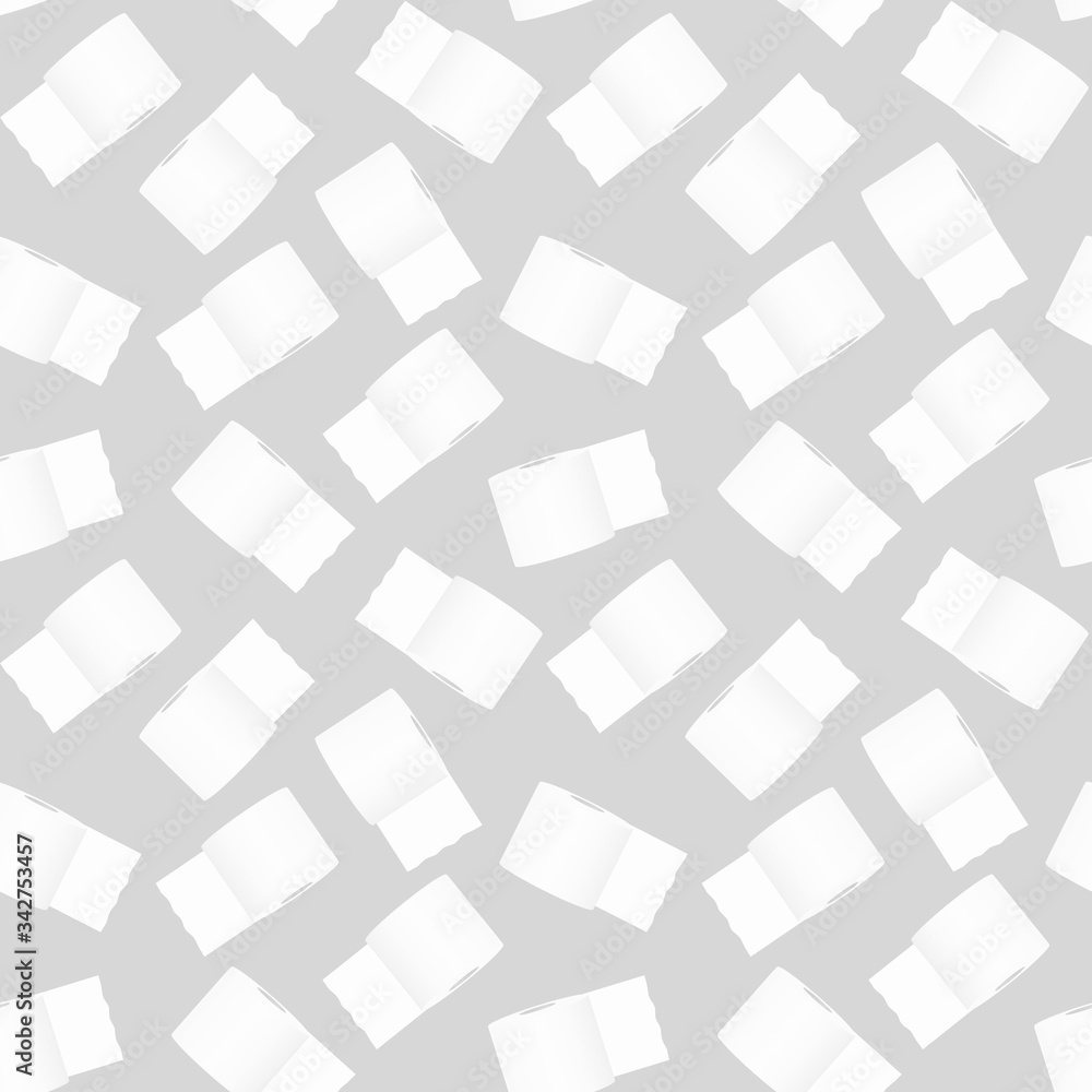 seamless white toilet paper pattern on a grey background. 3d illustration seamless white toilet paper pattern on a grey background. 3d illustration