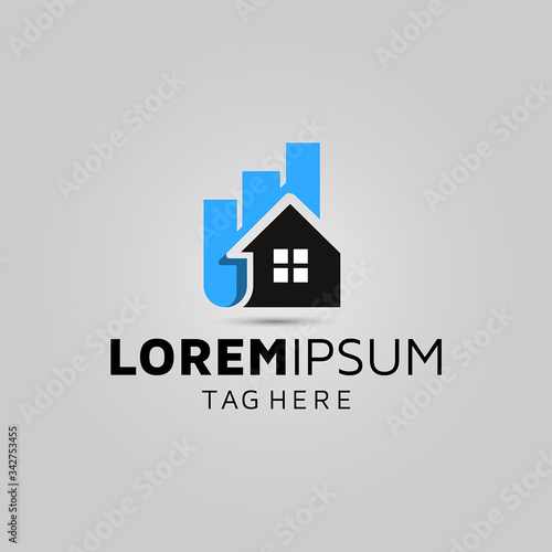 Property management logo design template..