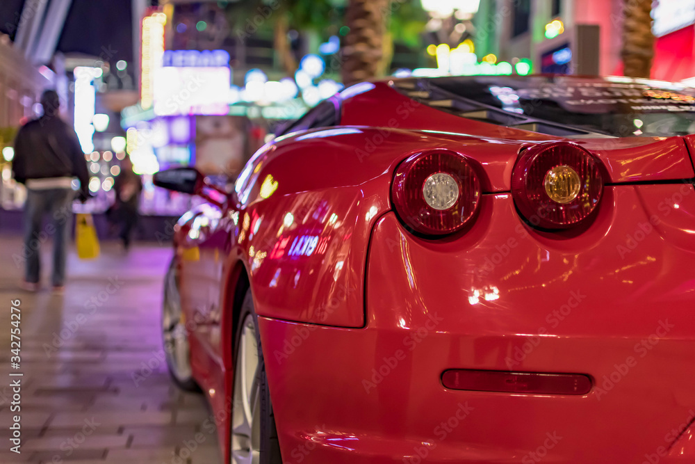 Ταπετσαρία Back view of red ferrari. and tail lights