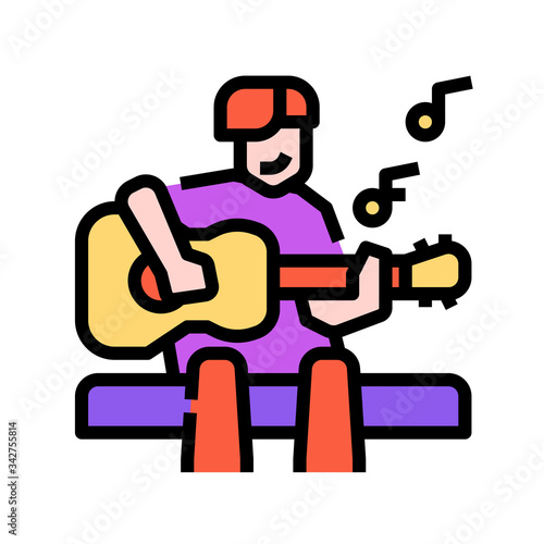 Wallpaper Mural Guitar  play  acoustic guitar  musical  man  people  hobby icon Torontodigital.ca