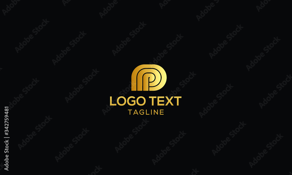 P Letter logo design template vector Sign Symbol Monogram