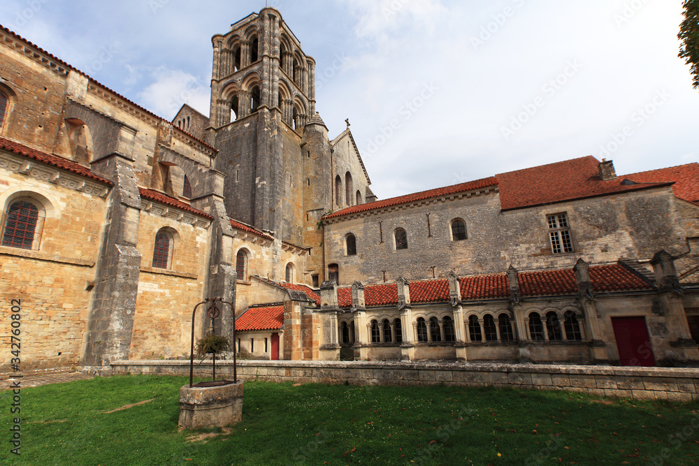 Basilica of Sainte-Marie-Madeleine in Vezelay Abbey, France