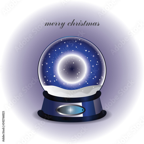 snow globe ball realistic new year Christmas