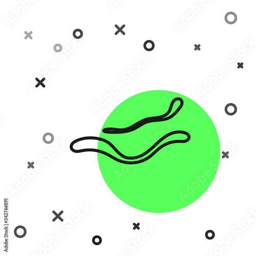 Black line Ebola virus disease icon isolated on white background. Vector Illustration