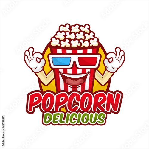 Popcorn delicious vector design illustration