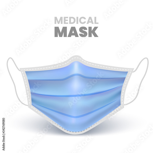 Medical face mask. Vector illustration.