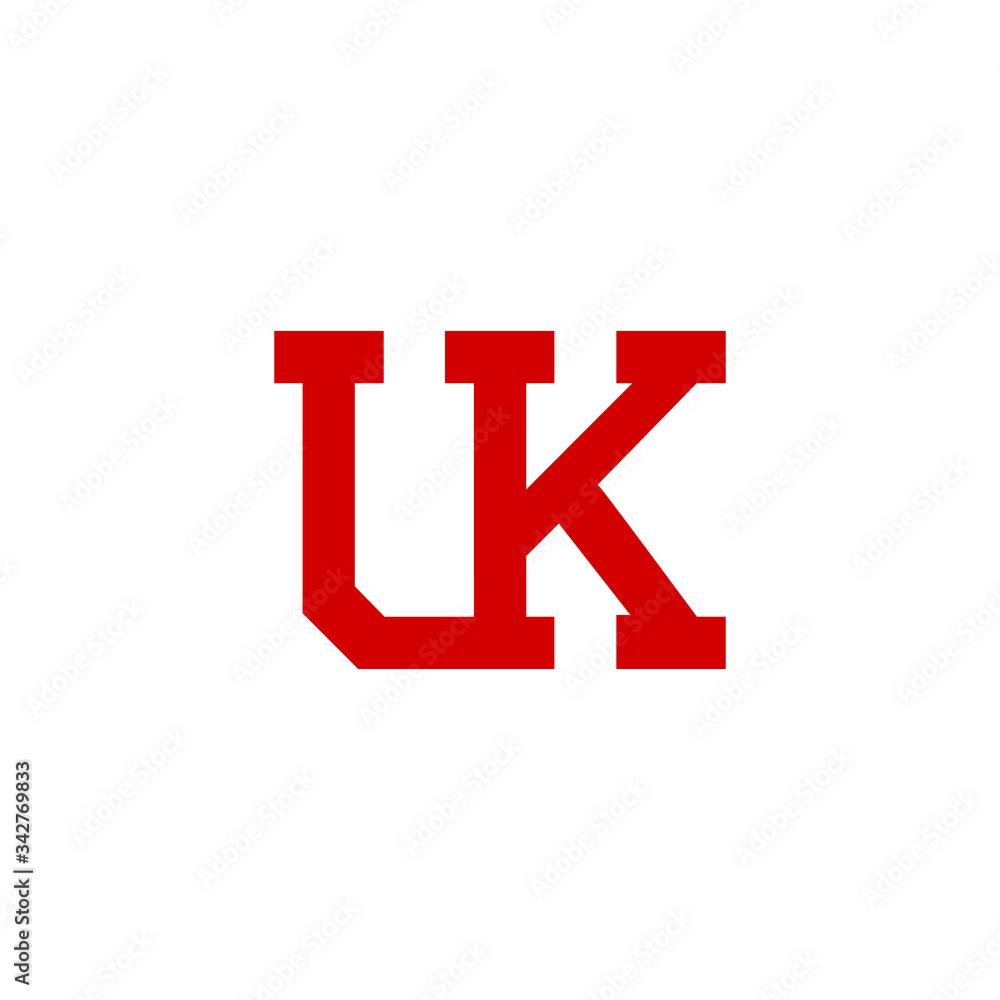 Red letter LK UK initial logo icon Red letter LK UK initial logo icon