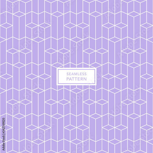 Cover template design with violet and white geometric pattern