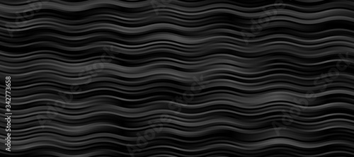 Abstract dark grayscale wavy lines background illustration