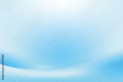 Abstract Fresh Blurry Blue Smooth Wave Background Design Template Vector