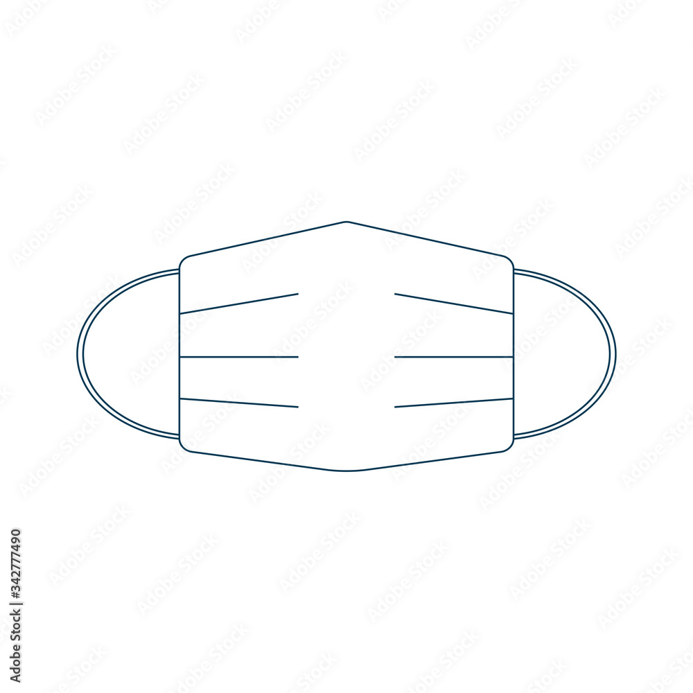 Medical mask icon isolated on white background. Vector illustration Medical mask icon isolated on white background. Vector illustration
