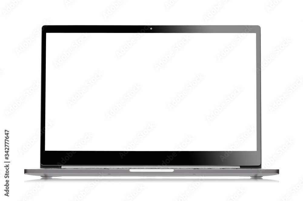 Laptop screen copy space isolated on white background. Laptop screen copy space isolated on white background.