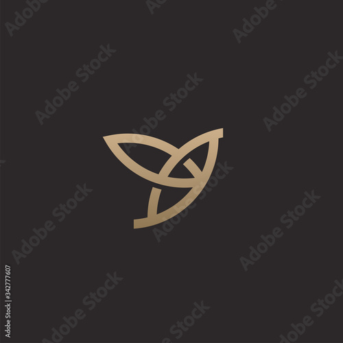 Abstract luxury bird logo design template