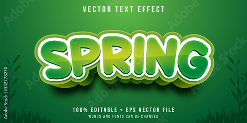 Editable text effect - spring time style
