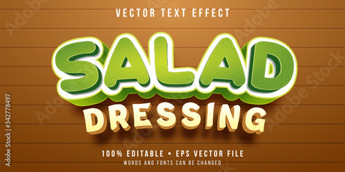 Editable text effect - salad style