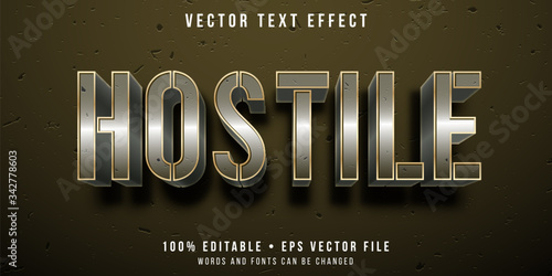 Editable text effect - hostile environment style