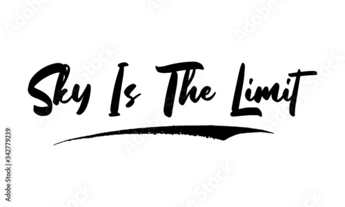 Sky Is The Limit Calligraphy Handwritten Lettering for Sale Banners  Flyers  Brochures and  Graphic Design Templates 