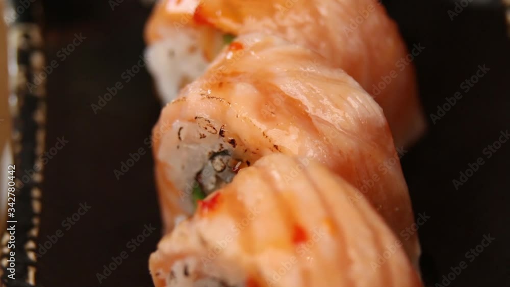 Sushi roll set . Various Sushi japanese food in restaurant. Sushi roll set . Various Sushi japanese food in restaurant.