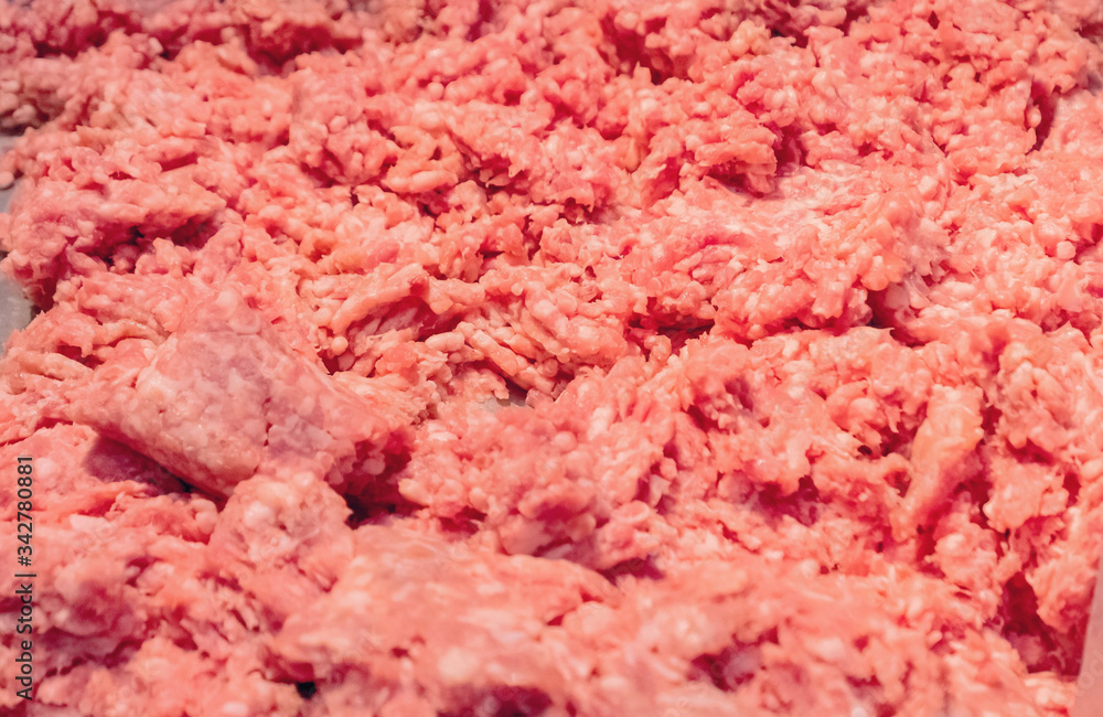raw minced pork in the light raw minced pork in the light